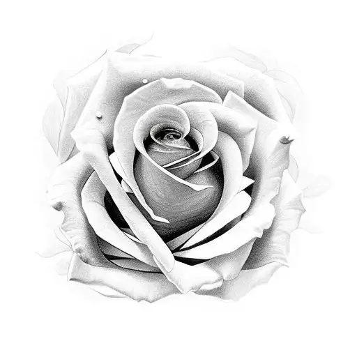 rose with a long stem tattoo design idea