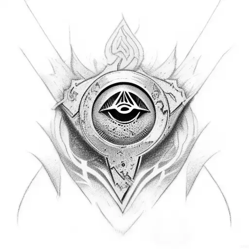 Magic tha gathering five collors tattoo design idea