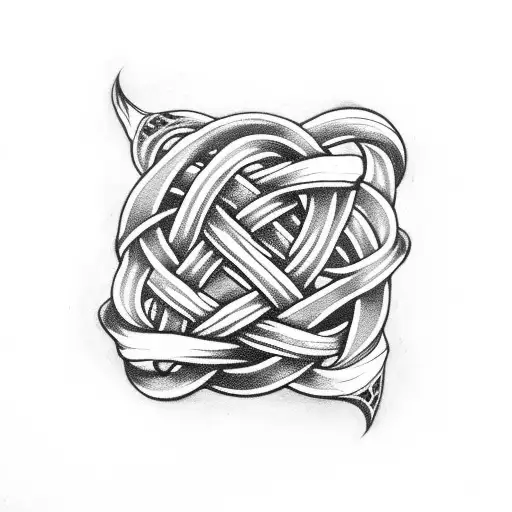 witch's knot tattoo design idea