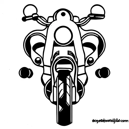motorcycle doodle tattoo design idea