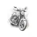 motorcycle doodle tattoo design idea