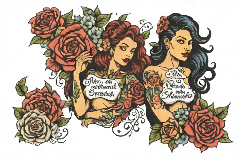 my mom is a feminist  tattoo design idea
