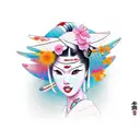 Geisha tattoo design idea