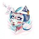 Geisha tattoo design idea