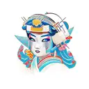 Geisha tattoo design idea