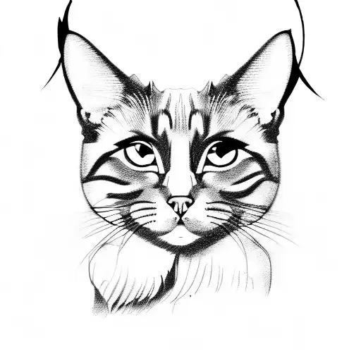 A cat archaeologist unearthing a hidden treasure tattoo design idea