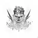  slave to king tattoo design idea