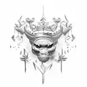  slave to king tattoo design idea