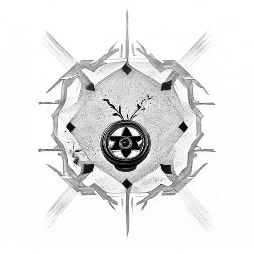 A black-grey tattoo of a coffee cup with a Breaking Benjamin lyric incorporated into the steam tattoo design idea