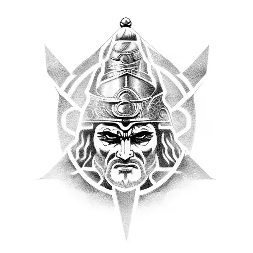 gods warrior in farsi with roses tattoo design idea