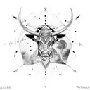 Taurus constellation  tattoo design idea