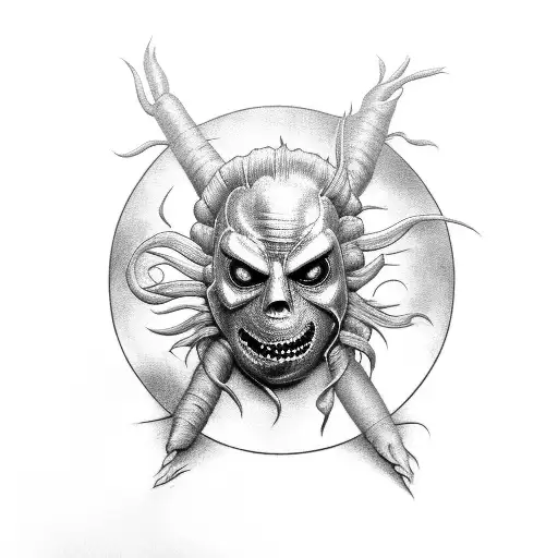 Slipknot and Korn tattoo design idea