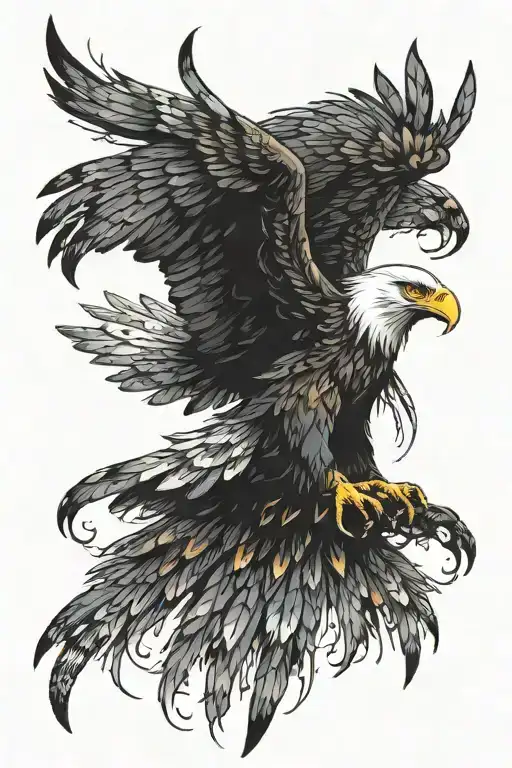 eagle wings tattoo design idea
