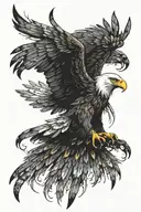 eagle wings tattoo design idea
