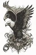 eagle wings tattoo design idea