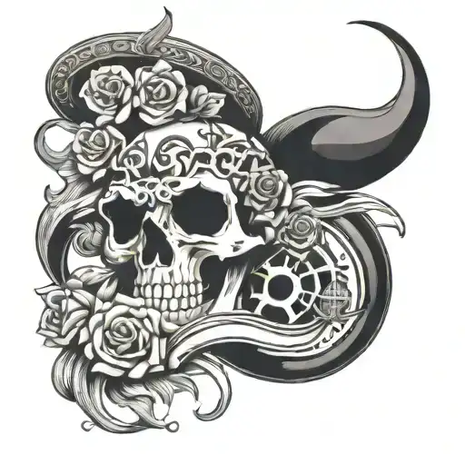 heavy metal music tattoo design idea