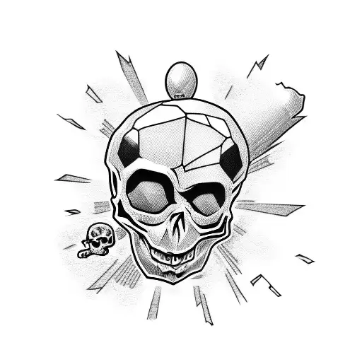 skull and pokemons tattoo design idea