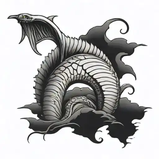 Dune Sandworm Shai halud  tattoo design idea