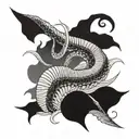 Dune Sandworm Shai halud  tattoo design idea
