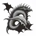 Dune Sandworm Shai halud  tattoo design idea