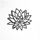 Lotus Flower snake tattoo design idea