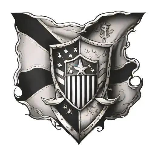 america shield tattoo design idea