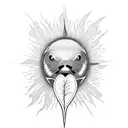 sun rays , mapple leaf , beaver , kiwi bird  tattoo design idea