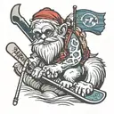 yeti, skiing, national ski patrol, Grateful Dead, gnome, funny tattoo design idea
