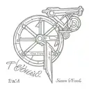 mechanic dad memorial with dates incorporated tattoo design idea