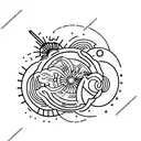 sol em Libra, lua em virgem,ascendente em touro tattoo design idea