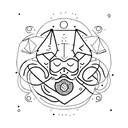 sol em Libra, lua em virgem,ascendente em touro tattoo design idea