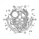 sol em Libra, lua em virgem,ascendente em touro tattoo design idea