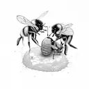 name Sammy with a little bumblebee  tattoo design idea