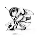 name Sammy with a little bumblebee  tattoo design idea