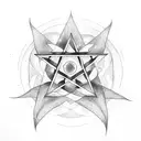 pentagram Wiccan witch tattoo design idea