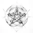 pentagram Wiccan witch tattoo design idea