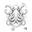 naval diver octopus tattoo design idea