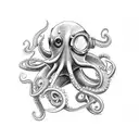 naval diver octopus tattoo design idea