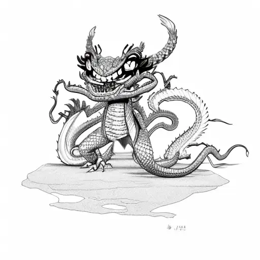 Mushu tattoo design idea