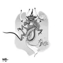 Mushu tattoo design idea