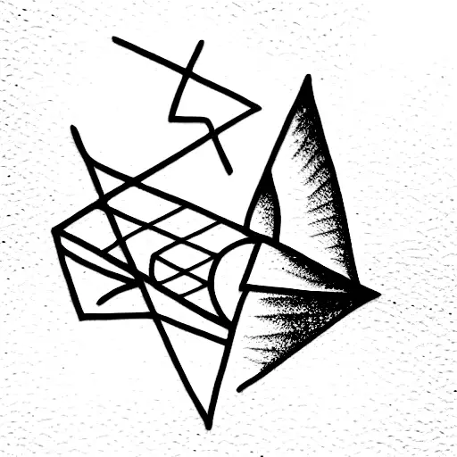 a Link between music and magic tattoo design idea