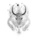 sagittarius and taurus tattoo design idea