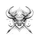 sagittarius and taurus tattoo design idea