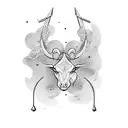 sagittarius and taurus tattoo design idea
