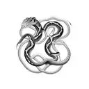 Two snakes mirrored  tattoo design idea