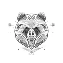 Combine the strength and power of a bear with the grace and agility of a hawk tattoo design idea