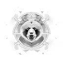 Combine the strength and power of a bear with the grace and agility of a hawk tattoo design idea