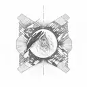 balck hole in interstellar and inside the black hole there is a earth tattoo design idea