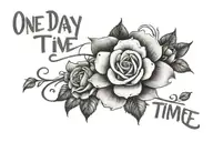 one day at a time one step at a time tattoo design idea