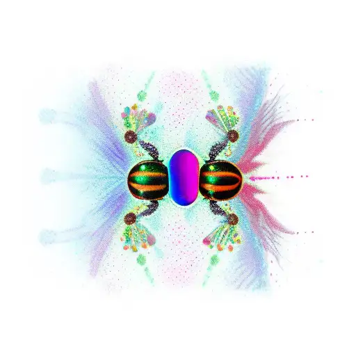 Rainbow Ladybug tattoo design idea